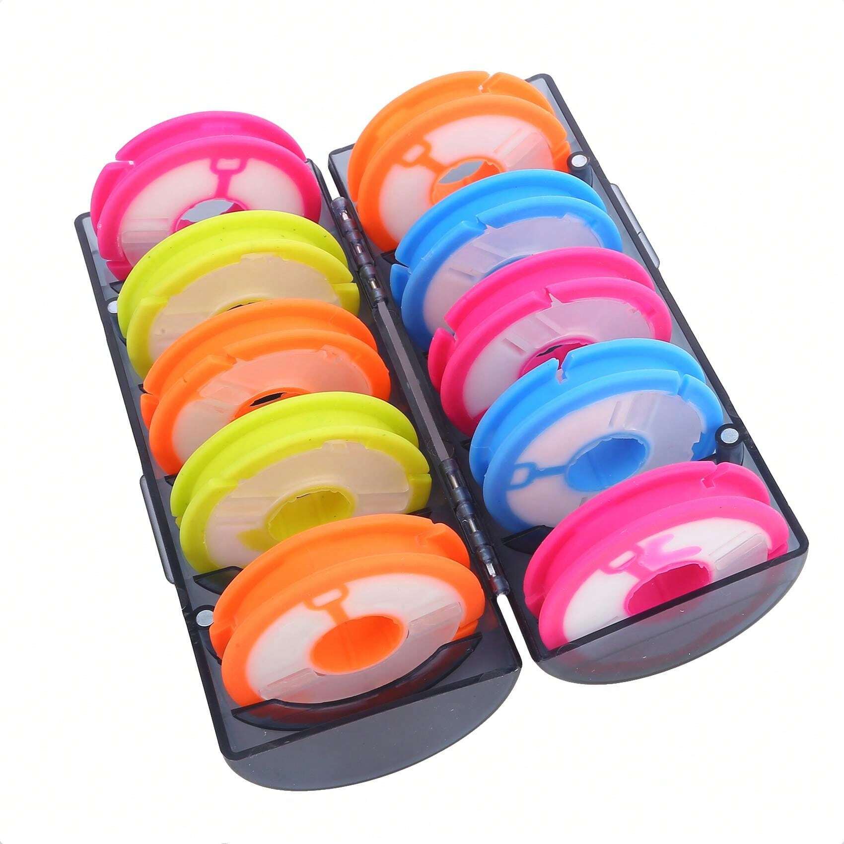 Colorful Main Line Box, Silicone Fishing Line Spool Box, DoubleLayer