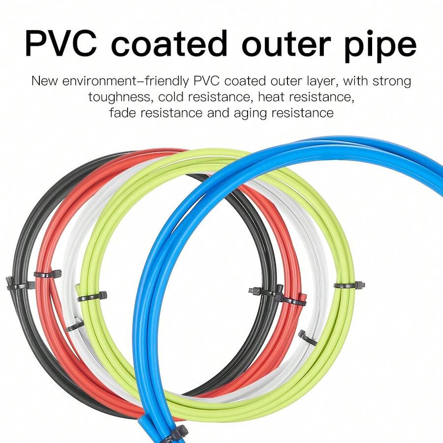 Mountain Bike Cable Set, Brake Cable & Shift Cable & Cable Housing & End Caps, For Road Bike - Multicolor - View 1