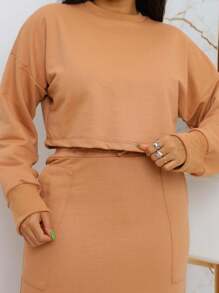 Women Two-Piece Outfits - 駝色 - 查看 5