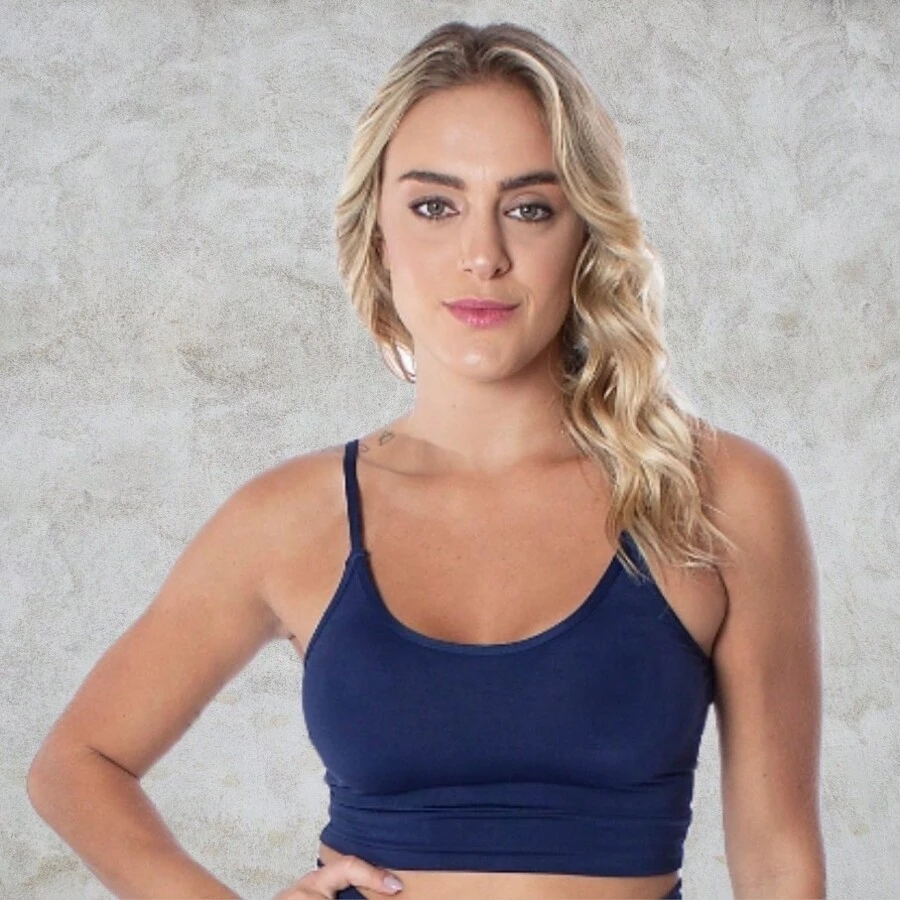 Women Sports Bras - Navy Blue - View 1