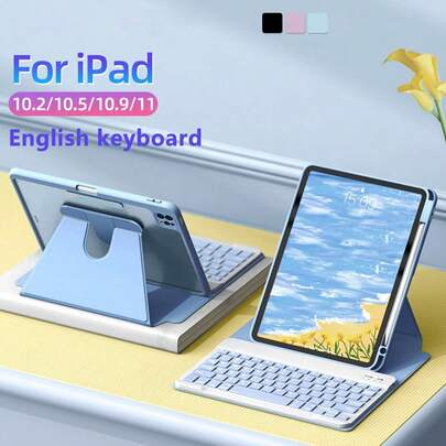 1buc suport rotativ 360° Carcasă subțire din acril transparent cu fantă pentru stilou, husă de protecție pentru buton de ciocolată, compatibil cu iPad 10,2" 10,5" /IPad 10th 10,9"/IPad Pro 11/Air 4/5 tablete