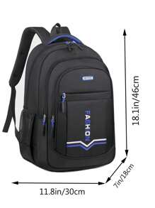 开学季男士背包 - 大容量商务旅行背包，适合商务旅行和工作旅行 - 高级旅行背包 - 大尺寸 - 藍色 - 查看 9