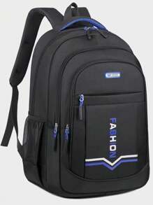 开学季男士背包 - 大容量商务旅行背包，适合商务旅行和工作旅行 - 高级旅行背包 - 大尺寸 - 藍色 - 查看 2