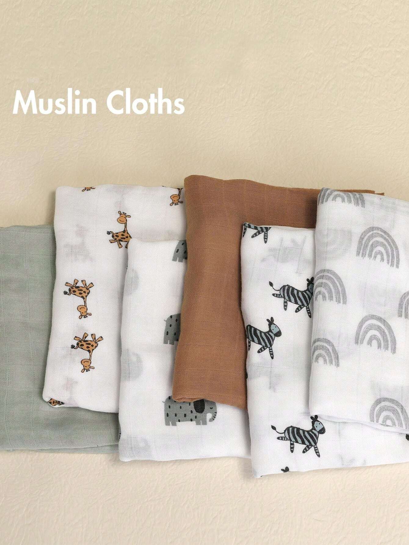 6 Packs Baby Receiving Blanket Boy Muslin Swaddle Blankets Girl Newborn