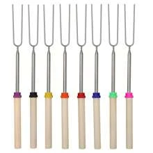 5 Packs/8 Pack/12Pack Marshmallow Toasting Forks, Toasting Forks Marshmallow Sticks Kit Extending Roaster Telescoping Marshmallow Toasting Kits Sticks For Camping,Picnic, Bonfire, Fireplace Fire Pit Accessories Random Color