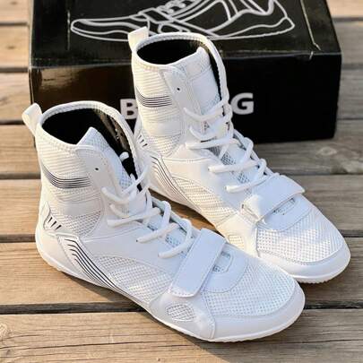 TOLLN Kvinnors Professionell Boxning Sko Hög Sko Stridande Konkurrens Träningsskor Brottning Skor Fitness Stövel