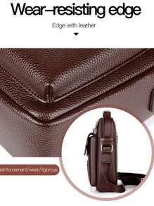 1pc Men's Shoulder/Crossbody/Waist/Hand Chest Bag, PU Water-Proof & Wear-Resistant Material With Large Capacity Pockets, Adjustable Strap, Convenient And Portable New Fashionable Business Bag Ideal Gift Simpler Classic Camping Sling Bags Winter Brown Bag Back To School Vintage Shoulder Bag Gift Bag Pack Cross Body Bag Spring Vintage Bags School Supplies Purse Sling Bag For Men Mini Bag Small Bag Office Bag Sling Bag Side Bags For Men Pouch