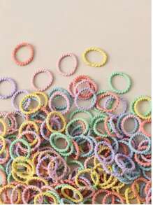 100pcs Colorful Hair Ties, Non-Damaging & Non-Slip Hair Ties, Cute Hair Scrunchies Suitable For Daily Wear & Commuting ,Hair Rope Ponytail Head Accessories