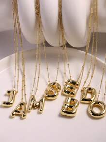 1pc Fashionable Hot-Selling Simple Alphabet Pendant Collarbone Chain Necklace - Letter - View 9