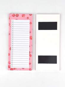 1 paquete/7 piezas Bloc de notas magnético grande para listas de la compra, listas de tareas pendientes y recordatorios - con respaldo magnético resistente, diseño de frutas, 50 hojas/paquete, mejor regalo - Multicolor - Ver 6