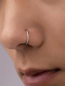 极简主义鼻环流行穿孔身体首饰礼物，男女皆宜，假鼻环