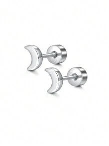 CIZME 2 piezas Pendientes de cartílago con circonita cúbica y ópalo plateado, anillos para el labio, joyería de piercing para cartílago/trago/hélice/concha, pendientes de cartílago/trago/hélice de acero inoxidable para mujer, pendiente de cartílago de 16G, pendientes de hélice con respaldo plano para cartílago, concha, joyería de piercing para mujer, pendientes de trago de 16G para mujer, pendientes de cartílago con respaldo plano de acero inoxidable, pendientes de botón con respaldo plano para labrete, concha, hélice, cartílago, trago, joyería de piercing