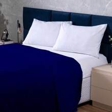 Ultrasonic Embroidered Quilt Double Queen And King Size Quilted Basic - Màu xanh hải quân - Xem 3