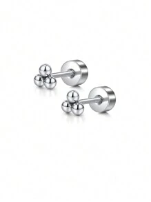 CIZME 2 piezas Pendientes de cartílago con circonita cúbica y ópalo plateado, anillos para el labio, joyería de piercing para cartílago/trago/hélice/concha, pendientes de cartílago/trago/hélice de acero inoxidable para mujer, pendiente de cartílago de 16G, pendientes de hélice con respaldo plano para cartílago, concha, joyería de piercing para mujer, pendientes de trago de 16G para mujer, pendientes de cartílago con respaldo plano de acero inoxidable, pendientes de botón con respaldo plano para labrete, concha, hélice, cartílago, trago, joyería de piercing