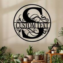 1 pièce Panneau de monogramme métallique rustique de 12 pouces/30 cm - Œuvre murale personnalisée d'initiale pour la décoration d'intérieur, utilisation extérieure , apporte une touche élégante et distinctive à votre espace
