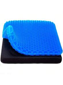 Cojín de asiento de gel con cubierta antideslizante, almohadilla gruesa y transpirable con diseño de panal y absorción de presión. Cojín de asiento doblemente grueso para silla de oficina, cojín de asiento para sillas de oficina, adecuado para uso en la oficina, hogar, coches y sillas de ruedas.