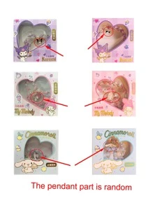 Sanrio Genuine Sanrio Bracelet Cute Hello Kitty Pendant Sweet Necklace Kitty Cat Kuromi My Melody Cinnamoroll Set Birthday Gifts Cartoon Jewelry Accessories (Some Parts May Be Random)