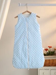 Newborn Baby Sleeping Bag, 0-6 Months, Quilted Velour Backless Vest Style Swaddle Wrap Blanket For , With Sleeveless And Anti-Kick Design