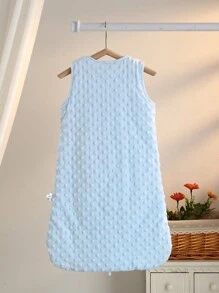 Newborn Baby Sleeping Bag, 0-6 Months, Quilted Velour Backless Vest Style Swaddle Wrap Blanket For , With Sleeveless And Anti-Kick Design