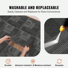 SKYSHALO Carpet Tiles Reusable  24 X 24 Carpet Squares With Padding Attached  Soft Padded Carpet Tiles  Easy Install DIY For Bedroom Living Room (24Tiles  Mixed Gray)