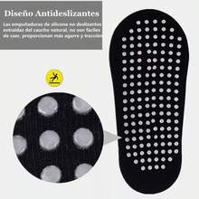 Calcetines Para Yoga Pilates Con Base Antiderrapante 4 Pares - Multicolor - Ver 5