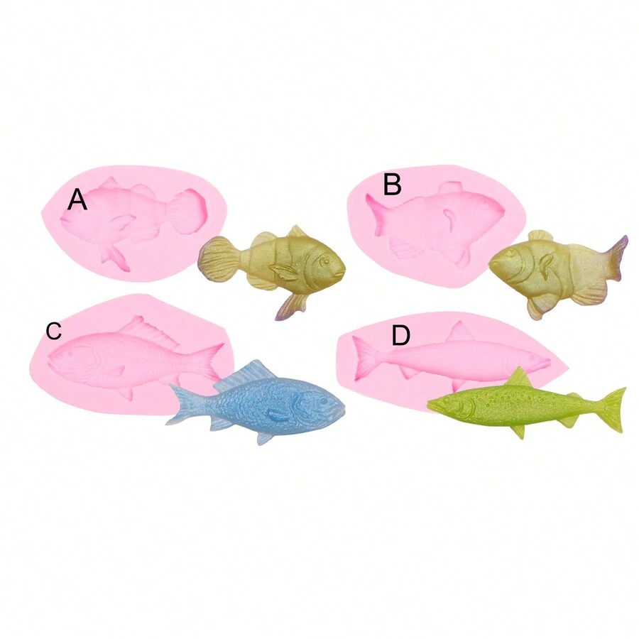 Ocean Theme Gummy Candy Mold Fish Shaped Silicone Mold, For Decorating