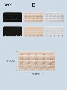 3pcs Bra Extender Hook Strap,Bra Extender Hook, Underwear Accessory