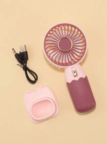 AOYI 1 pezzo Ventilatore portatile a batteria portatile con design elettroplaccato minimalista, incluso cavo di ricarica USB e funzione base porta telefono