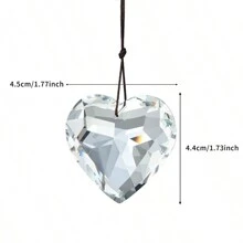 قطعة واحدة جهاز التقاط أشعة الشمس بشكل قلب كريستالي، حاصدات الشمس معلقة بوجود منشور زجاجي، صانع نمط للنوافذ والشرفة والمطبخ والحديقة ديكورات، هدية عيد الأم، ديكور المنزل و الغرفة و الجدران