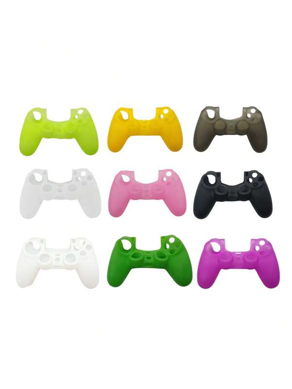 1 pièce Étui de protection en silicone pour manette PS4, housse de jeu antidérapante/anti-rayure/anti-poussière améliorant l'expérience de jeu avec une texture douce et agréable à la peau