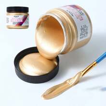 1 pieza de Pintura acrílica metálica de 100ml en color oro, plata o metálico para pintura acrílica impermeable con brillo perlado, Día de la Madre, regalo para mamá - Multicolor - Ver 22