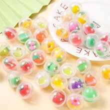 10/20Pcs Gumball Vending Machine Capsules Empty Round Capsules Plastic Containers Capsules For Prizes Party Favors - Multicolor - View 2