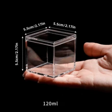 1pc/3PCS/4PCS Acrylic Box With Lid Food/Jewelry/Collection Storage Transparent Exquisite High-Grade - Multicolor - View 21