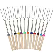 5 Packs/8 Pack/12Pack Marshmallow Toasting Forks, Toasting Forks Marshmallow Sticks Kit Extending Roaster Telescoping Marshmallow Toasting Kits Sticks For Camping,Picnic, Bonfire, Fireplace Fire Pit Accessories Random Color