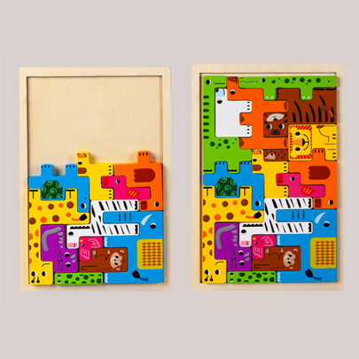 Wooden Block Puzzle For Kids,Animal Tangram Puzzle | Tangram Puzzle Toy With Characters,Marine Life,Vehicles,Russian Blocks Game,Children's Day Gift,Toys Puzzle,Puzzle 1000,Small Puzzles,Puzzle,Wooden Toys,Puzzles