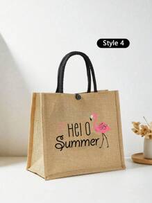 Bolso de playa de gran capacidad con estampado de letras de verano, bolso de lona con decoración de letras, adecuado para almacenamiento y compras de vacaciones en la playa, elementos naturales, regalo de aprecio a los maestros, bolso de gran capacidad para mujeres, regalo de graduación, bolso de maestro con estampado de letras elegante, regalos escolares, bolsas de regalo de vacaciones de boda en la playa, bolsas de regalo de fiesta de boda, bolsas de playa, portátil, de gran capacidad, para adolescentes, mujeres, estudiantes universitarios, perfecto para oficina, universidad, escuela secundaria, escuela, trabajo, negocios, transporte, playa, los mejores regalos para maestros por siempre para el Día del Maestro - Caqui - Ver 6