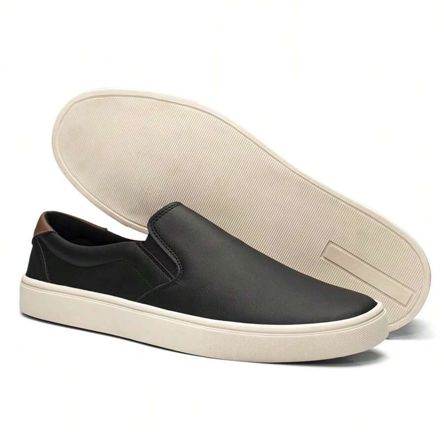 Men's Casual Comfortable Low-Top Sneakers Everyday Fashion - 黑色 - 查看 1
