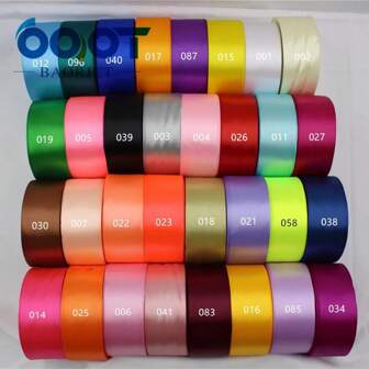 25Yard/Lot 1Roll Solid Color Satin Ribbon Fabric Silk Embellish Ribbon Perfect For Crafts, Hair Bows Gift Wrapping  For Each Festival