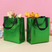 12 个不同颜色的可重复使用礼品袋，闪亮无纺布，带手柄的防水激光购物袋，适合伴娘、派对礼品袋、礼品袋，最适合廉价销售、圣诞节 - 彩色 - 查看 11