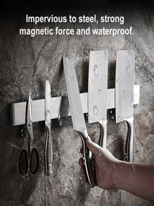 30/40/50CM Stainless Steel Knife Stand Strip Organizer Strong Magnetic Knife Holder Wall Mount Kitchen Bar Storage Kitchen Accessories