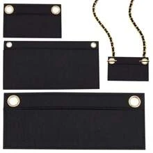 時尚毛氈背包收納袋插入迷你手提包收納袋內部斜挎包轉換套件女士信封包 - 黑色 - 查看 1