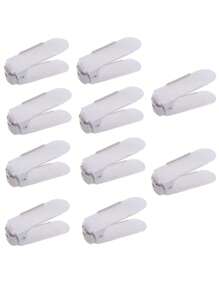 10pcs Double Shoe Bracket Shoe Storage Shoe Rack Bracket Bracket Adjustable Put Shoe Cabinet Save Space For Shoe Cabinet, Dormitory, Rental Room - Multicolor - View 13