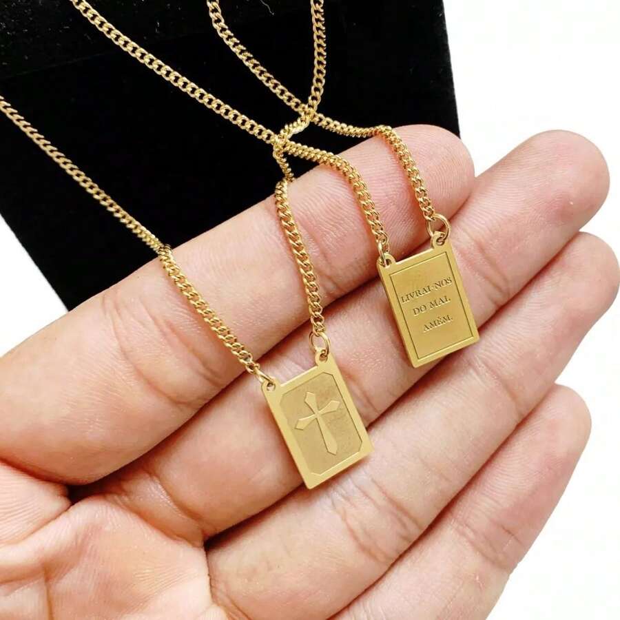 Men Chain Necklaces - 金色 - 查看 1