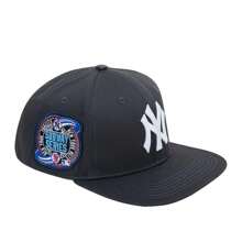 Pro Standard MLB NY  Subway Series Charcoal Snapback Hat W/ Blue Bottom - Grey - View 5