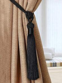 1件/2件/4件装现代简约流苏窗帘绑带,多种颜色和尺寸可选,适用于窗帘固定和装饰。 - 米色 - 查看 6