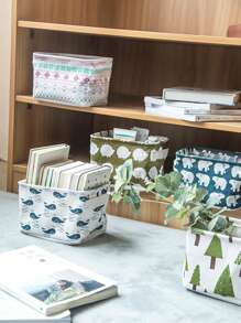 1入組卡通圖案桌面儲物籃