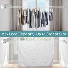 5 líneas Tendedero Retráctil Plegable Pared Con Gancho Retractable Clothesline Kit, Modern Simple Telescopic Retractable Clothesline Clothes Drying Rope Hanger Flexible Clothesline for Indoor Outdoor Kitchen Bathroom Balcony Supplies