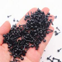 200pcs 3/4/5/6/7/8 Mm Plastic Eyes Eyeballs And Nose For Bear Animal Doll Making Puppet DIY Crafts Felting Tool Accessories - Black - View 13