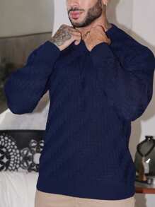 TRICOT DE LUXO Men Sweaters - Azul Marino - Ver 2