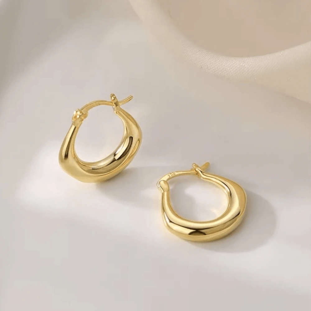 Orecchini Giovanni Raspini Cerchio Catena Medi Dorati 12355 - Foto 9